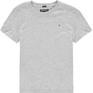 Tommy Hilfiger Basic T-shirt voor jongens Cn Knit S/S, Grijze Heather