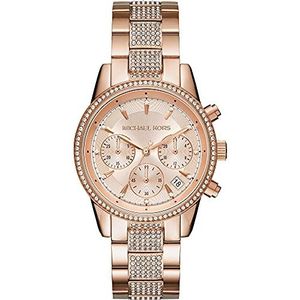 MICHAEL KORS MK6485 dameshorloge, kwarts, roestvrij staal, roségoud, armband, Rozengoud.