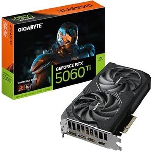 Gigabyte GeForce RTX 5060 Ti WINDFORCE OC 8G Carte Graphique – 8 Go GDDR7, 128 Bits, PCI-E 5.0, 2587 MHz Fréquence du processeur, 3 x DisplayPort, 1 x HDMI, GV-N506TWF2OC-8GD