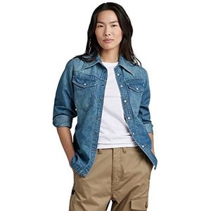 G-STAR RAW T-Shirt Slim Denim uit de jaren 70, dames, blauw (Faded Cadet Blue D303-D890), S, blauw (Faded Cadet Blue D303-D890)