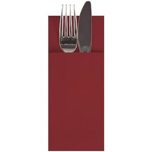 Papstar - 1 x 480 bestekzakken, Airlaid vouw 1/8 40 cm x 33 cm bordeaux