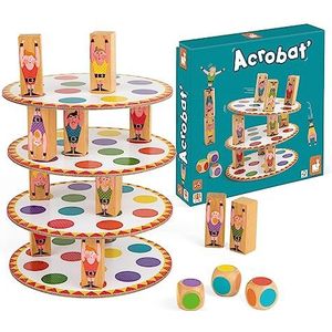 Janod Acrobat Behendigheidsspel - Geschikt voor kinderen vanaf 5 jaar - 2-8 spelers