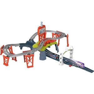 Thomas & Friends Fisher-Price Thomas en zijn vrienden van de Chicalor Cup met Thomas en Kana locomotieven om te duwen en circuit, speelgoed voor kinderen, vanaf 3 jaar, HFW03