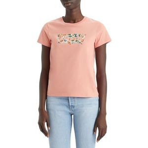 Levi's The Perfect T-shirt voor dames, Floral Batwing - Terra Cotta