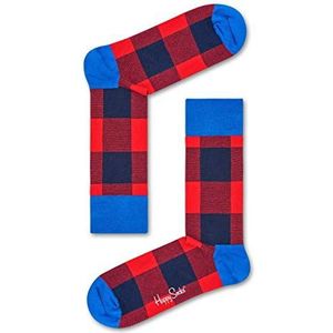 Happy Socks Lumberjack, damessokken, meerkleurig (rood 4000), Eén maat