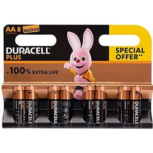 Duracell Plus AA alkaline batterijen, 8 stuks