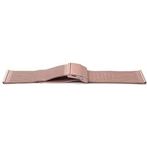 System-S Milanese metalen armband voor Fitbit Versa 2 & 3 smartwatch 23 mm, metallic/roze, één maat, klassiek, metallic/roze, klassiek