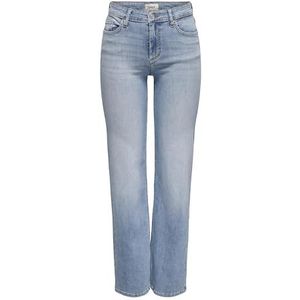 Onlblush Mid Straight DNM Tai467 Noos, Bleu jeans clair, L / 32L