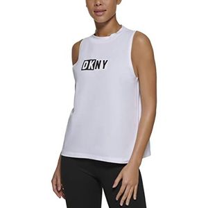 DKNY DKNY Dames sporttanktop met tweekleurig logo, Wit