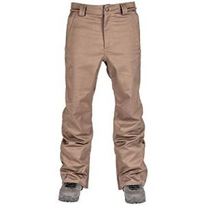 L1 Slim Chino'20 Functionele snowboardbroek voor heren, 2-laags, slimfit, met ventilatiesleuven en stretchweefsel, stretch keperstof, Espress.