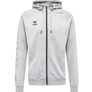 hummel Hmlmove Grid Cotton Sweatshirt met capuchon, uniseks, grijs, S, grijs.