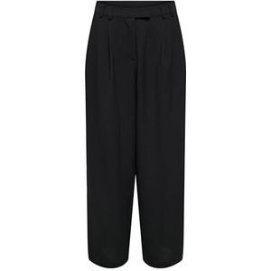 ONLY Onlnova Life Vis Lesli Pant Solid Damesbroek (1 stuk), zwart.