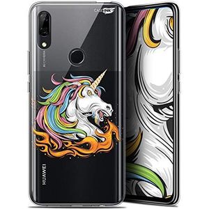 Caseink Beschermhoes voor Huawei P Smart Z (6,6 inch), gel, HD, bedrukt in Frankrijk, nieuwe collectie, zacht, schokbestendig, vuur-eenhoorn