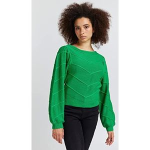 ICHI Sweater dames, 166138/Kelly Green, M, 166138/Kelly Green