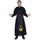 Leg Avenue Priest Adult kostuum, zwart.