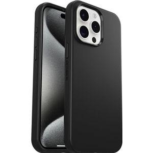 OtterBox Symmetry beschermhoes voor iPhone 15 Pro Max, valbescherming, dunne bescherming, ondersteunt 3 x meer vallen dan militaire standaard, zwart