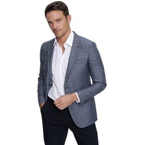 Bonamaison TRMRVN100405 Business Casual Blazer, Blauw, 56 Men's, Blauw, 56, Blauw