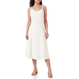 myMo dames midi-jurk met bloemenpatroon, Gebroken wit, geel