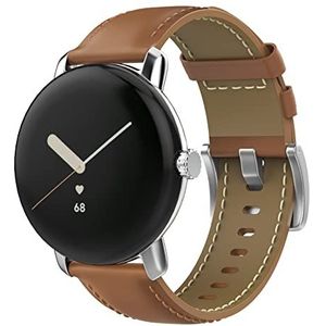 MoKo Armband compatibel met Google Pixel Watch 2/Pixel Watch, reservearmband van echt leer, voor mannen en vrouwen