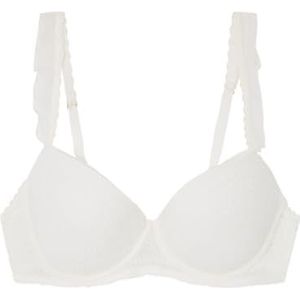 Women'secret Soutien-gorge rembourré Sense Bridal pour femme, Coton, blanc, 100C