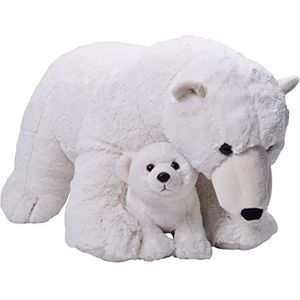 WILD REPUBLIC Jumbo Mom and Baby Polar Bear, Stuffed Animal, 30 inches, Gift for Kids, Plush Toy, Fill is Spun Recycled Water Bottles