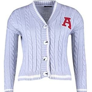 Trendyol Effen vest met dubbele rij knopen, grote maat, sweatshirt voor dames (1 stuk), grijs.
