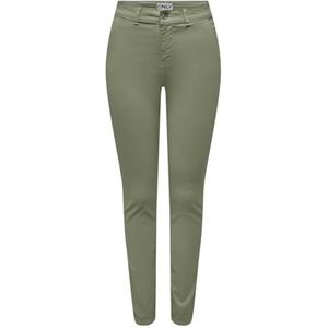 ONLY Onleverest Hw Cc Pnt Chino Skinny damesbroek, Olijfgroen