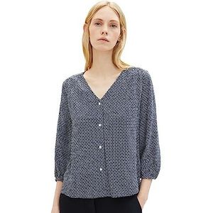 TOM TAILOR Damesblouse, 32365 - marineblauw, 34, 30463-stoffig mintblauw