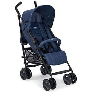 Chicco Londen Up Kinderwagen, Licht en compact, Rugleuning kantelbaar, met beschermbeugel, inklapbaar, Paraplu - Van geboorte tot 15 kg - Blauw