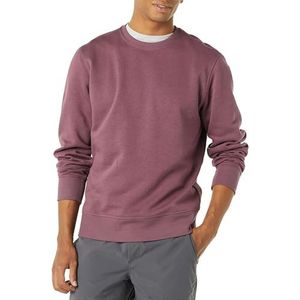 Amazon Essentials Heren fleece trui met ronde hals (verkrijgbaar in grote maat), paars, maat S