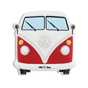 BRISA VW Collection - Volkswagen T1 Bulli Bus rubberen magneet - voor/rood - koelkastmagneten magneetbord whiteboard prikbord prikbord