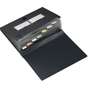 HF2 Opbergmap A4, 7 tabbladen, zwart