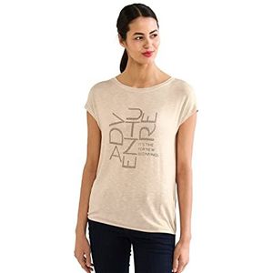 Street One A319441 T-shirt voor dames met korte mouwen, Helder en glad zandmengsel