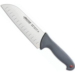 Arcos Serie Colour Proof – Santoku mes – lemmet van roestvrij staal nitrum 180 mm – handvat van polypropyleen bekleed met elastomeer, kleur zwart