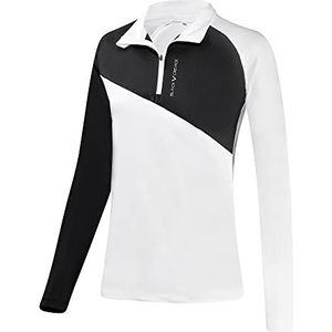 Black Crevice Dames functioneel shirt met ritssluiting, zwart/wit, maat 40