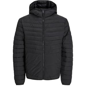 Jack & Jones Jjestate Noos Opvouwbare capuchontrui, gewatteerde jas voor heren (1 stuk), zwart.