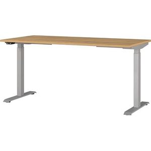 Germania 7908-638 bureau Grandson eiken Nb./zilver, in hoogte verstelbaar 160 x 120 x 80 cm (b x h x d)