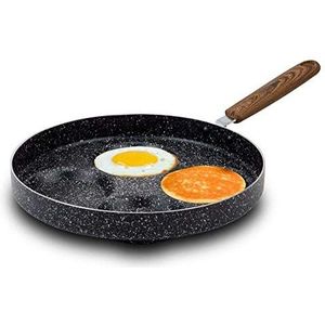 NAVA NATURE koekenpan Ø 26 cm braadpan met granieten coating inductie pan voor spiegeleieren, pannenkoeken, omeletten