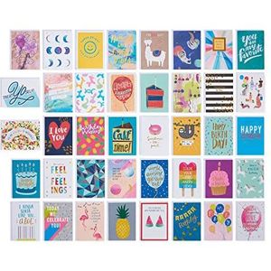 UK Greetings 40 stuks verjaardagskaarten voor hem/haar / vriend - levendige ontwerpen met herinneringsdoos
