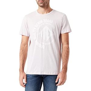 TOM TAILOR Denim Basic Print T-shirt voor heren, 28802 - Blurry Lavender