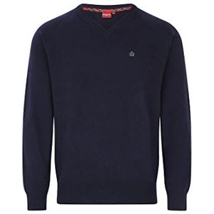 Merc Conrad Wool Blend Pullover heren, Marine.