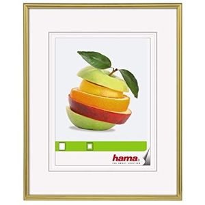 Hama Kunststof fotolijst ""Sevilla"" (framegrootte 21 x 29,7 cm (DIN 4) met 9 mm x 17 mm rand, voor een foto in het formaat 15 x 20 cm) in mat goud
