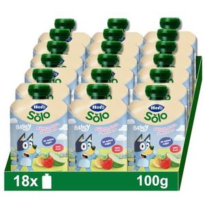 Hero Baby Mi Fruta - Compote van banaan en aardbeien, 100% natuurlijke ingrediënten, voor baby's vanaf 12 maanden, 18 x 100 g