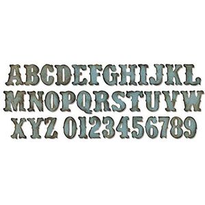 Sizzix 658772 Matrix Alfabet XL Bigz Scrapbook Tekening Retro de Tim Holtz 15,2 x 37,8 x 1,9 cm
