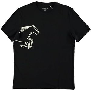 MUSTANG T-shirt Austin pour homme, Noir de jais 4188, L