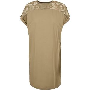 Urban Classics Kanten damesjurk, Khaki (stad)