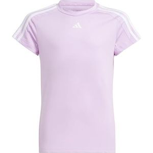adidas Train Essentials Aeroready 3-Stripes Slim-fit Training Tee T-Shirt Fille (Lot de 1), Bliss Lilac/White, 7-8 ans
