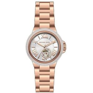 Michael Kors Camille automatisch horloge van roestvrij staal, roségoud, voor dames, MK9051, roségoud, armband, Rozengoud., Armband