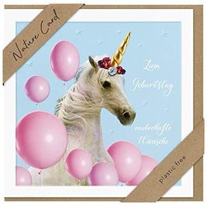 bsb Verjaardagskaart wenskaart verjaardagskaart natuurkaart paard kraftpapier envelop