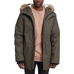 Urban Classics Heren parka katoen synthetisch groen (olijf 176), XL, groen (olijfgroen 176)